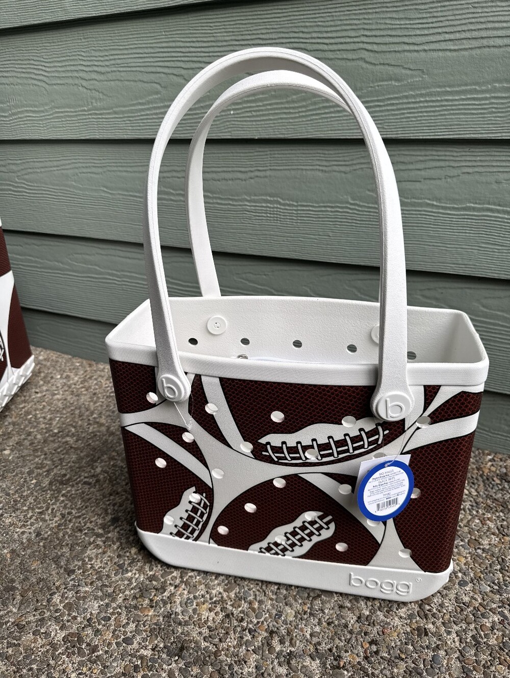 15" Bogg Bag Football print fair catch Bogg Bag‎ New With Tags